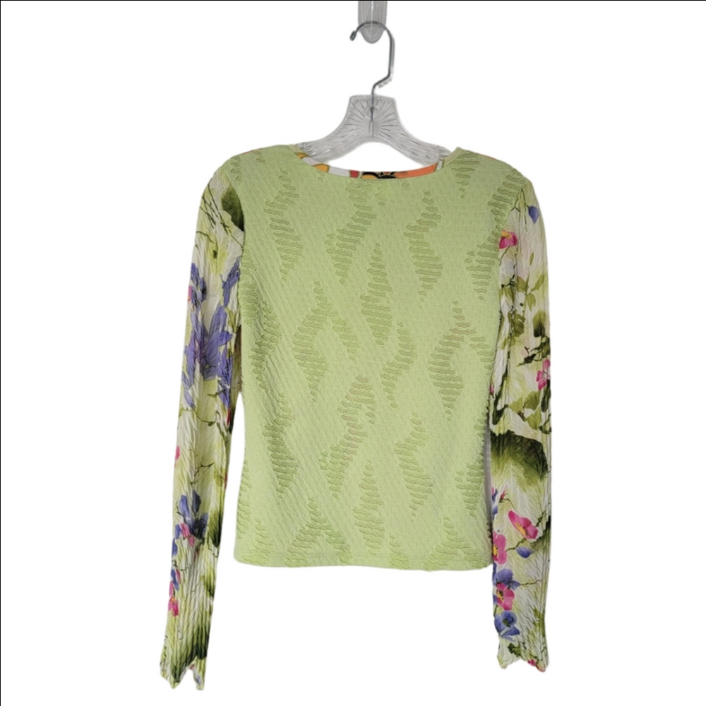 Vintage Y2K Top Small Mesh Forest Fairy Boho Indie Stretch Granola Goblin - Picture 6 of 7
